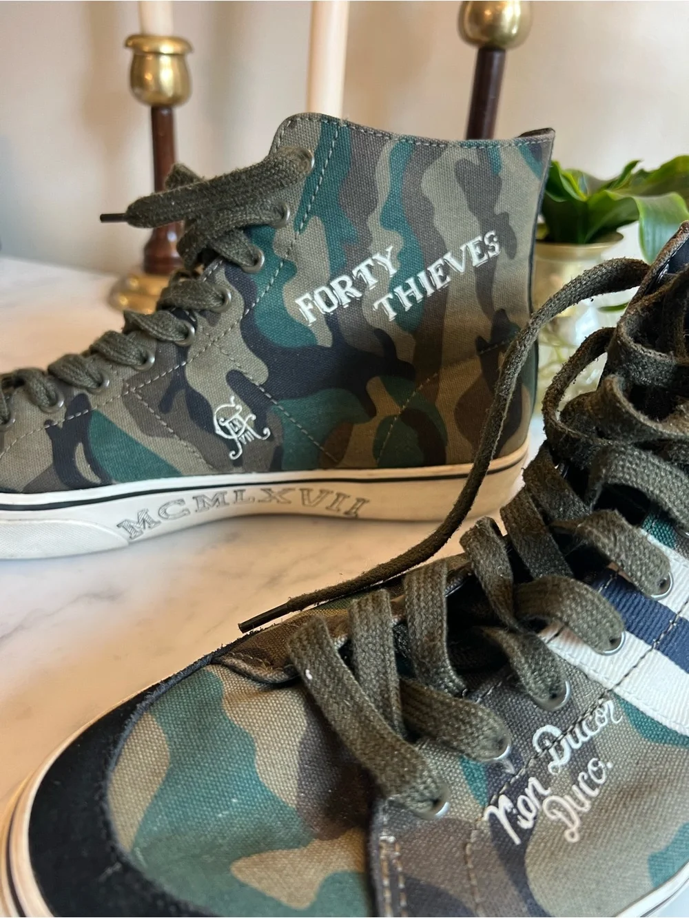 Polo Ralph Lauren Solomon Green Camo High Tops Men’s Size 11
